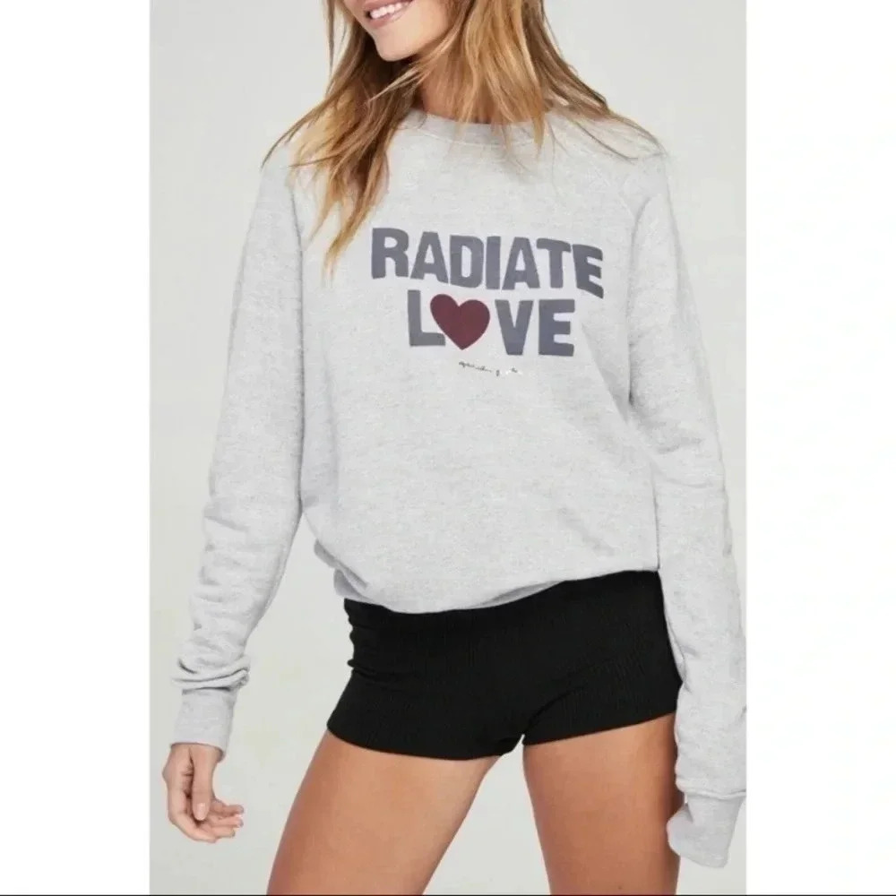 Spiritual Gangster Gray Radiate Love Sweatshirt